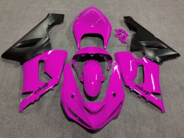 Online Rosa Negro Mate Carenado Moto Kawasaki ZX6R 2005-2006