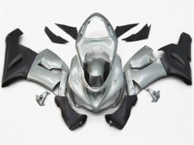 Online Plata Negro Mate Carenado Moto Kawasaki ZX6R 2005-2006