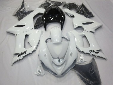 Online Blanco Negro Carenado Moto Kawasaki ZX6R 2005-2006