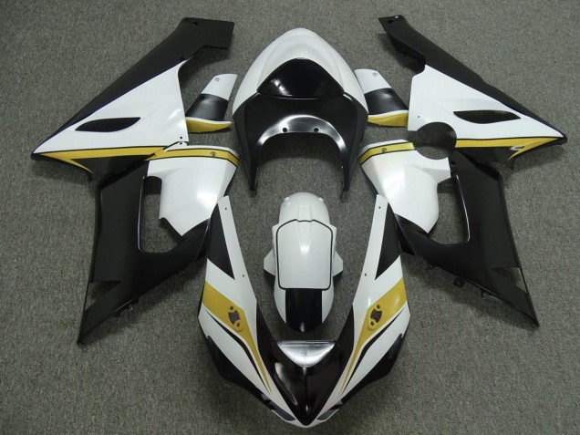 Online Blanco Negro Amarillo Carenado Moto Kawasaki ZX6R 2005-2006