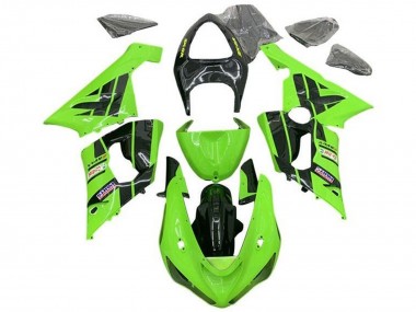 Online Verde Claro Negro Castrol Carenado Moto Kawasaki ZX6R 2005-2006