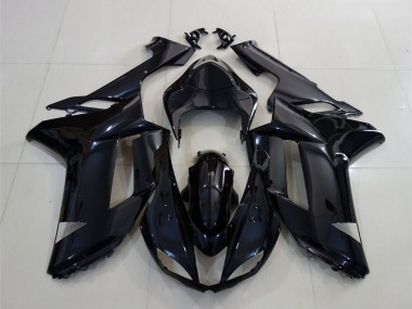 Online Negro Brillante Carenados Moto Kawasaki ZX6R 2007-2008