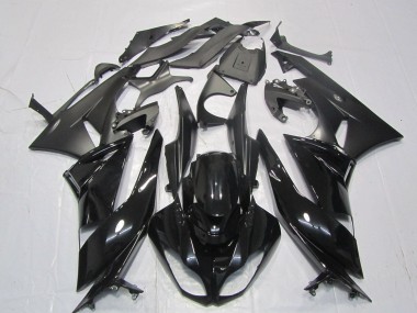Online Negro Brillante Negro Mate Carenado Moto Kawasaki ZX6R 2007-2008