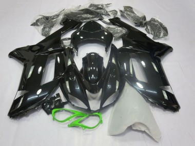 Online Negro Brillante Neon Verde Carenado Moto Kawasaki ZX6R 2007-2008