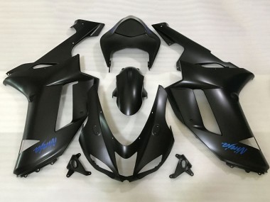 Online Negro Mate Azul Ninja Carenado Moto Kawasaki ZX6R 2007-2008