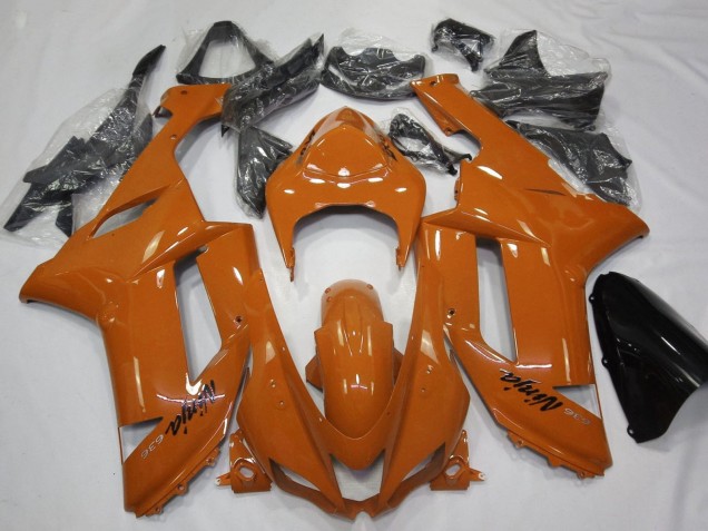 Online Naranja Negro Carenados Moto Kawasaki ZX6R 2007-2008