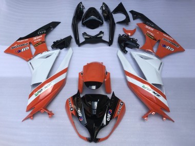 Online Naranja Blanco Negro Carenado Moto Kawasaki ZX6R 2007-2008