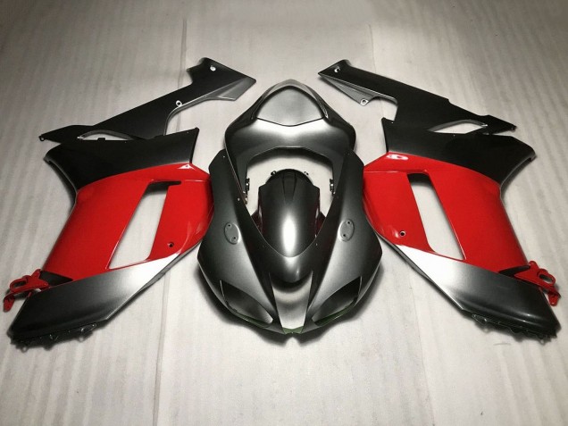 Online Plata Rojo Carenado Moto Kawasaki ZX6R 2007-2008
