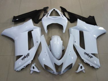 Online Blanco Negro Carenado Moto Kawasaki ZX6R 2007-2008