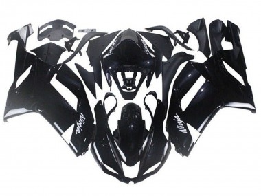 Online Negro Brillante Carenado Moto ABS Kawasaki ZX6R 2007-2008