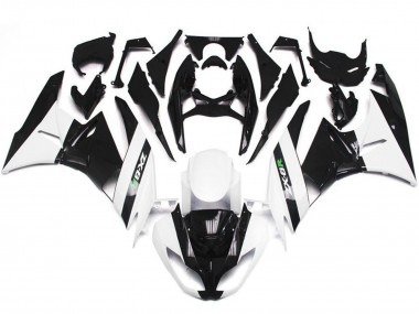 Online Blanco Negro Brillante Carenado Moto Kawasaki ZX6R 2009-2012