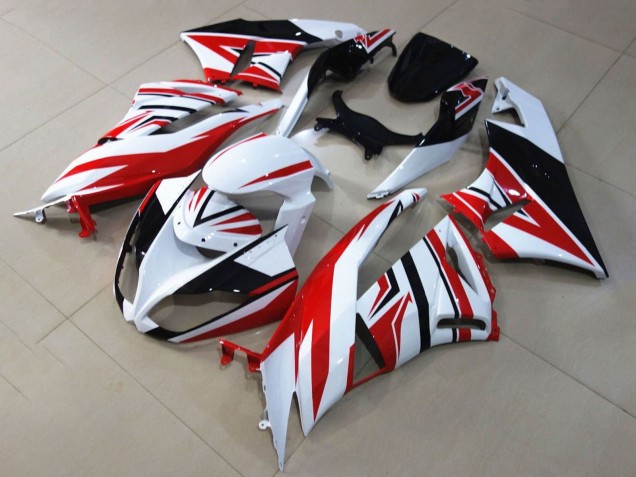 Online Blanco Rojo Negro Carenado Moto Kawasaki ZX6R 2009-2012