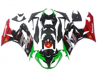 Online Verde Negro Brillante Rojo Carenado Moto Kawasaki ZX6R 2009-2012