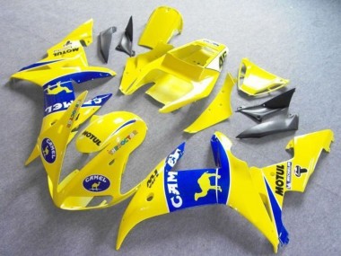 Online Amarillo Azul Camello Motul Carenado Moto Yamaha YZF R6 2003-2004