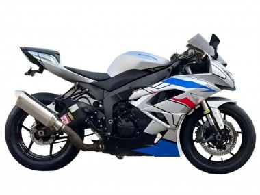 Online Blanco Azul Rojo Negro Carenado Moto Kawasaki ZX6R 2009-2012