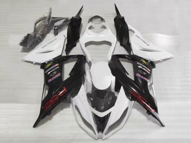 Online Blanco Negro Rojo RSS Carenado Moto Kawasaki ZX6R 2013-2018