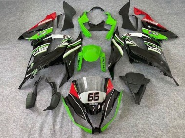 Online Verde Blanco Negro Rojo Elf 66 Carenado Moto Kawasaki ZX6R 2013-2018