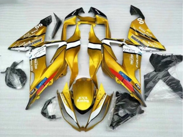 Online Oro Blanco Negro Carenado Moto Kawasaki ZX6R 2013-2018