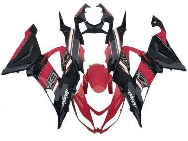 Online Rojo Negro Blanco Carenado Moto Kawasaki ZX6R 2013-2018