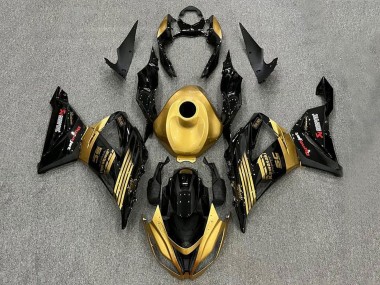 Online Oro Negro Brillante Carenado Moto Kawasaki ZX6R 2013-2018