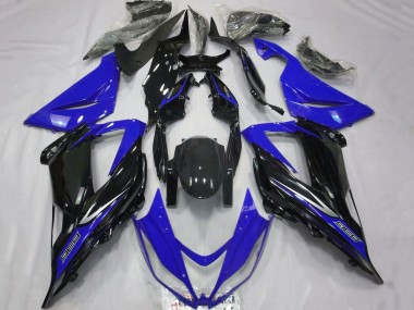 Online Azul Negro Brillante Carenado Moto Kawasaki ZX6R 2013-2018