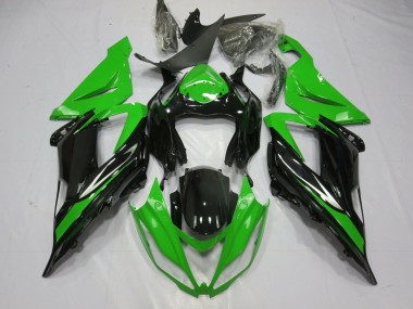Online Verde Negro Brillante Carenados Moto Kawasaki ZX6R 2013-2018