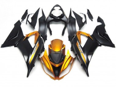 Online Negro Mate Oro Carenado Moto Kawasaki ZX6R 2013-2018