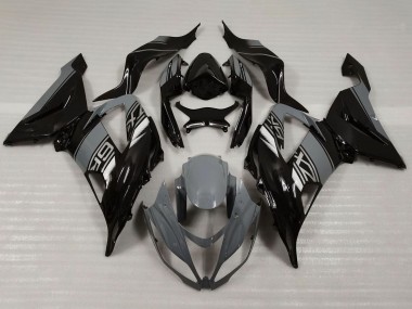Online Nardo Gris Negro Brillante Carenado Moto Kawasaki ZX6R 2013-2018