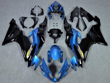 Online Azul Negro Brillante Amarillo Carenado Moto Kawasaki ZX6R 2019-2022