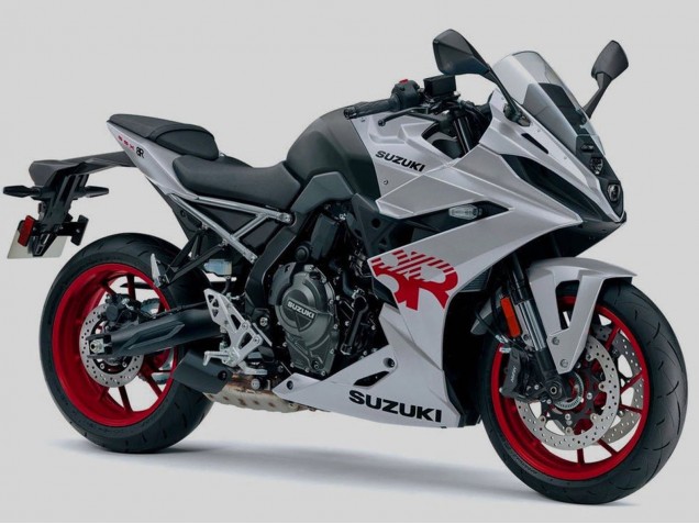Online Plata Negro Rojo Carenado Moto Suzuki GSX8R 2024-2025