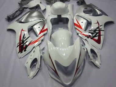 Online Carenados Moto Suzuki GSXR 1300 Hayabusa 2008-2020 - Blanco Rojo Plata