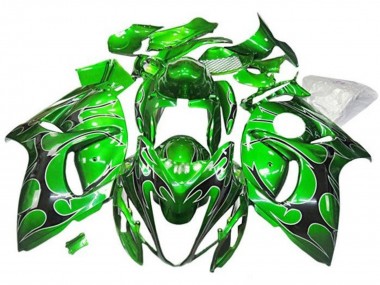 Online Carenados Moto Suzuki GSXR 1300 Hayabusa 2008-2020 - Verde Negro Tribal