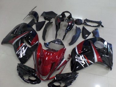 Online Carenados Moto Suzuki GSXR 1300 Hayabusa 2008-2020 - Rojo Oscuro Negro Plata