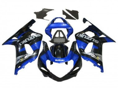 Online Azul Negro Brillante Chrome Carenado Moto Suzuki GSXR1000 2000-2002