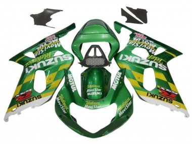 Online Verde Amarillo Blanco Motul Carenado Moto Suzuki GSXR1000 2000-2002