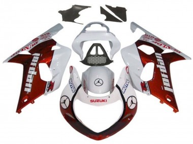 Online Blanco Rojo Jordan Carenado Moto Suzuki GSXR1000 2000-2002