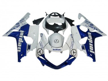 Online Blanco Azul Jordan Dunlop Carenado Moto Suzuki GSXR1000 2000-2002