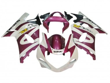 Online Blanco Púrpura Amarillo Carenado Moto Suzuki GSXR1000 2000-2002