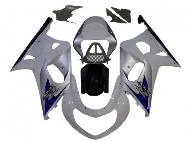 Online Blanco Plata Azul Negro Carenado Moto Suzuki GSXR1000 2000-2002