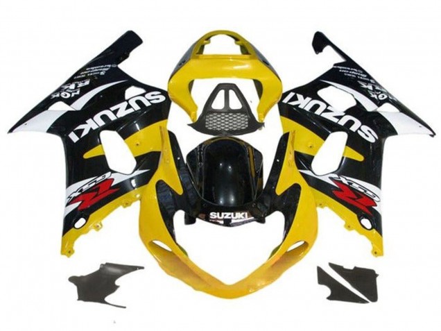 Online Amarillo Negro Brillante Blanco Rojo Carenado Moto Suzuki GSXR1000 2000-2002