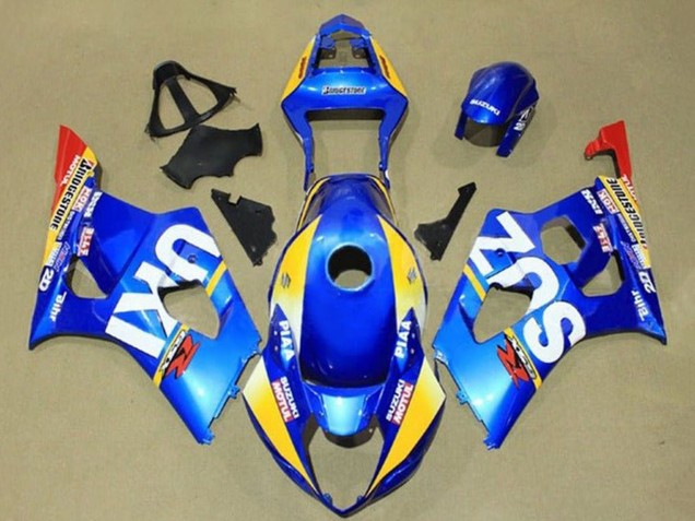 Online Azul Amarillo Rojo Blanco Motul Carenado Moto Suzuki GSXR 1000 2003-2004