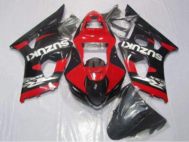 Online Rojo Negro Plata Carenado Moto Suzuki GSXR 1000 2003-2004