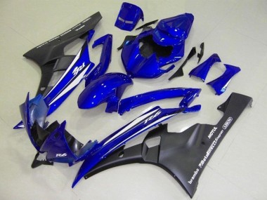 Online Azul Blanco Negro Mate Motul Carenado Moto Yamaha YZF R6 2006-2007