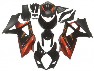 Online Negro Brillante Negro Mate Naranja Carenado Moto Suzuki GSXR 1000 2005-2006