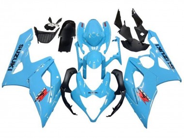 Online Azul Claro Negro Rojo Carenado Moto Suzuki GSXR 1000 2005-2006