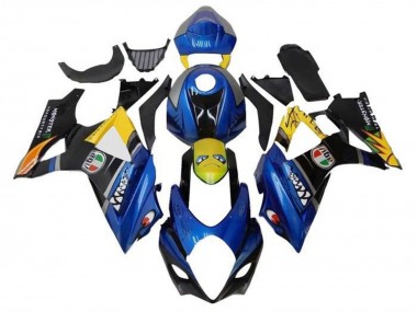 Online Azul Amarillo Negro Tiburón Carenado Moto Suzuki GSXR 1000 2005-2006