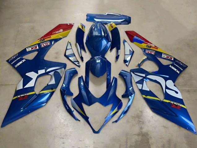 Online Azul Blanco Amarillo Rojo Carenado Moto Suzuki GSXR 1000 2005-2006