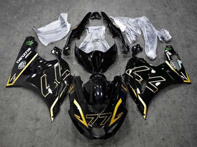 Online Negro Oro 77 Carenado Moto Suzuki GSXR1000 2017-2024