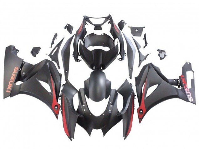 Online Negro Mate Rojo Mate Carenado Moto Suzuki GSXR1000 2017-2024