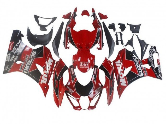 Online Rojo Blanco Negro Motul Carenado Moto Suzuki GSXR1000 2017-2024